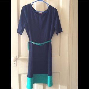Long-Sleeved, Belted Dress